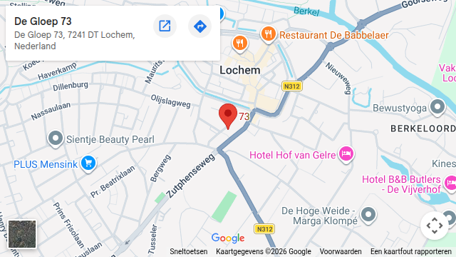 Locatie van Pedicure Olga Upperman op de kaart: De Gloep 73, Lochem